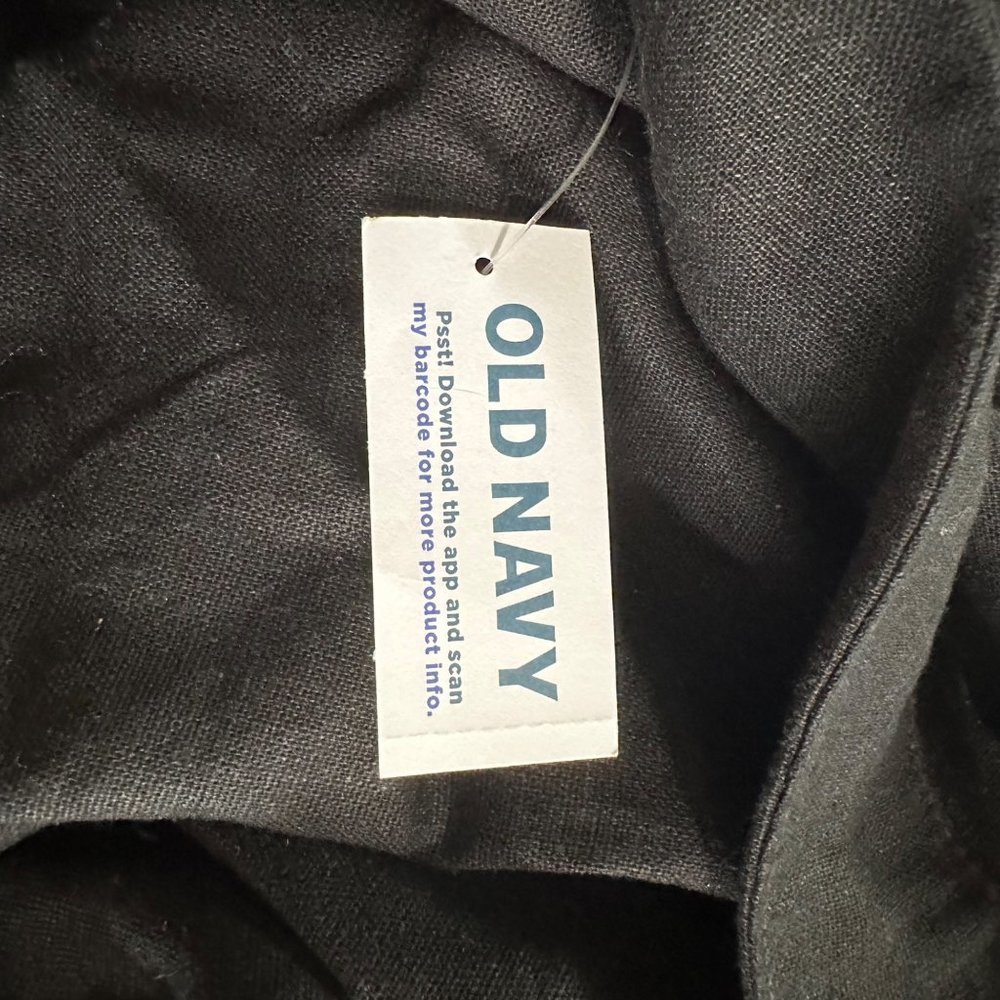 Old Navy Shorts Women 2x Black Linen Blend High Waisted Taylor Trouser Shorts - Picture 11 of 15